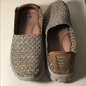 Metallic Shimmer Gold & Silver Shoe